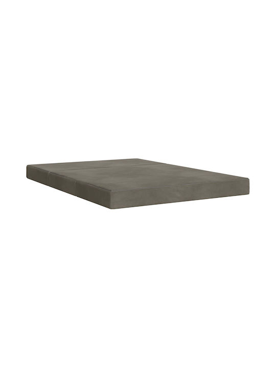 vidaXL Velvet Floor Pillow Light Gray 67x120cm