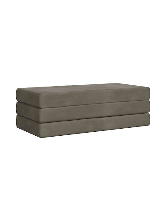 vidaXL Velvet Floor Pillow Light Gray 67x120cm
