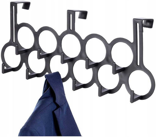 Koopman Agățătoare De Perete Din Plastic Cu 11 Compartimente Neagră 47.5x7.5x185cm