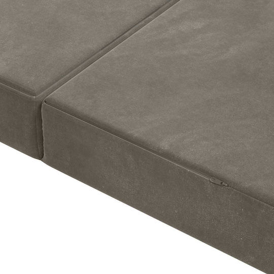 vidaXL Velvet Floor Pillow Light Gray 67x180cm