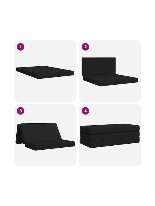 vidaXL Floor Pillow Black 67x120cm