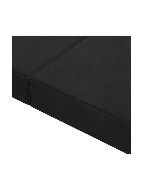vidaXL Velvet Floor Pillow Black 67x160cm