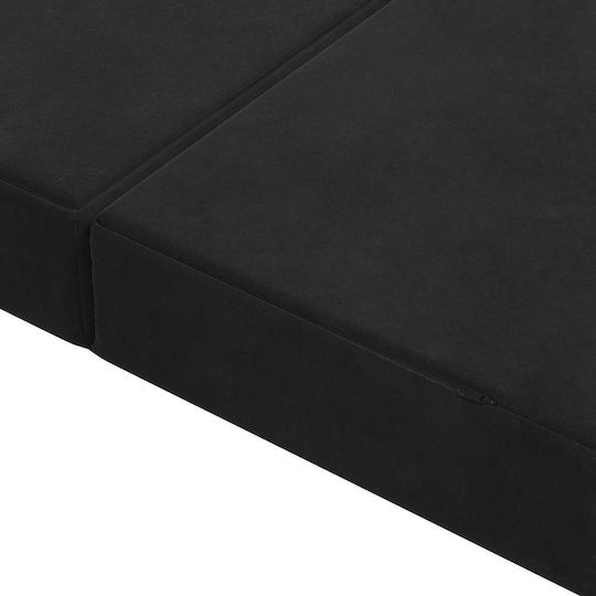 vidaXL Μαξιλάρα Δαπέδου από Βελούδο Μαύρο 67x120εκ.