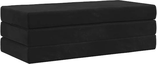 vidaXL Μαξιλάρα Δαπέδου από Βελούδο Μαύρο 67x120εκ.