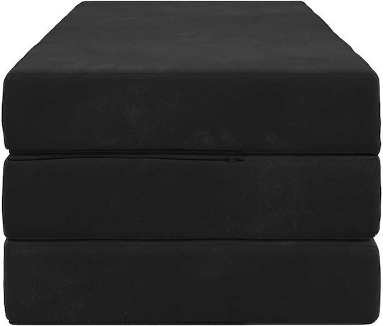vidaXL Μαξιλάρα Δαπέδου από Βελούδο Μαύρο 67x120εκ.