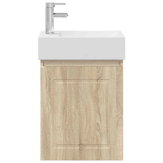 vidaXL Πάγκος με Νιπτήρα Μ45.5xΒ22.5xΥ84cm Καφέ
