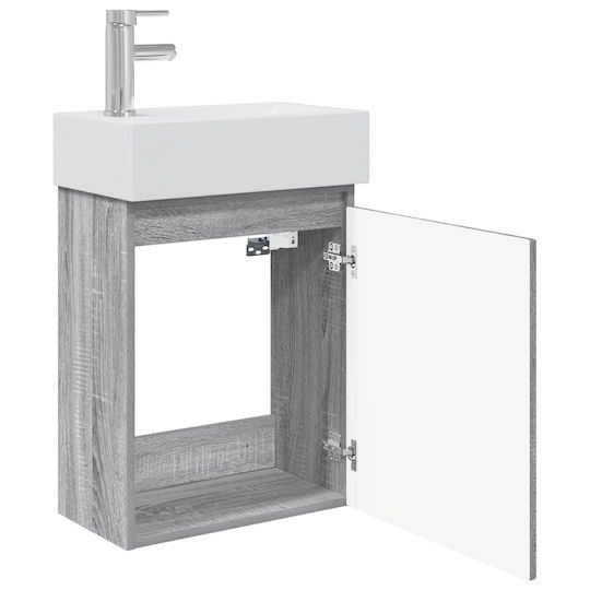 vidaXL Плот с Мивка 45.5x25.5x84 см Сив