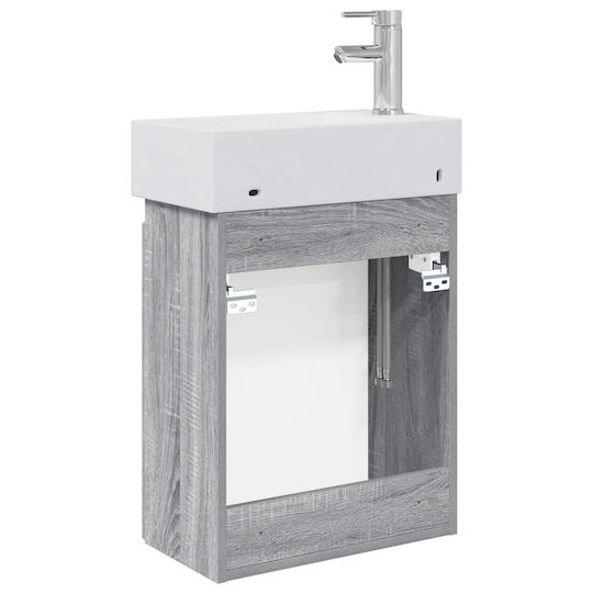 vidaXL Плот с Мивка 45.5x25.5x84 см Сив