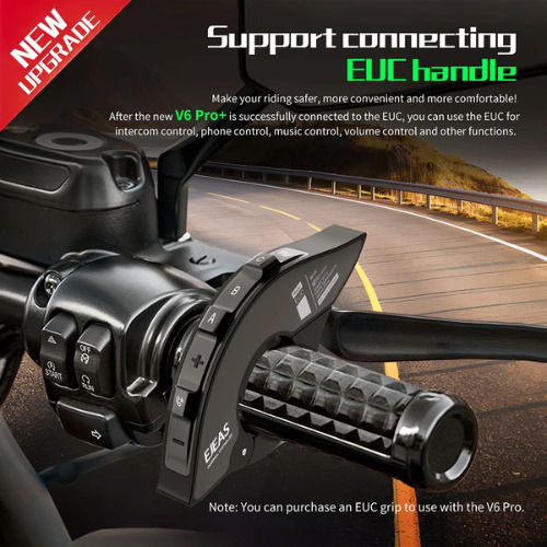 EJEAS V6 PRO+ & EUC Einzelne Gegensprechanlage für Helm Motorrad mit Bluetooth