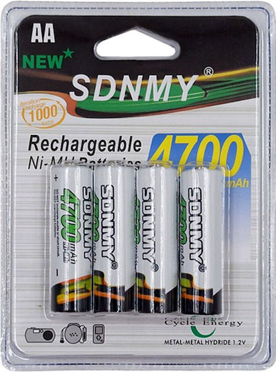 SDNMY Rechargeable Battery AAA Ni-MH 2700mAh 1.2V 4pcs