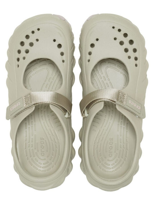Crocs Echo Γυναικεία Σαμπό Μπεζ