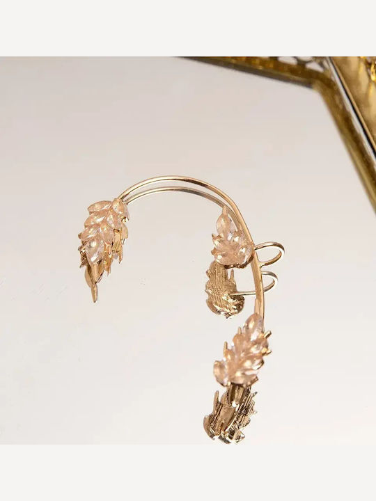 Σκουλαρίκι Ear Cuff Πέτρες Δεξί Χρυσό Χρυσό