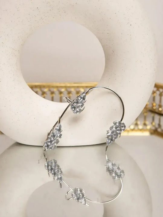 Σκουλαρίκι Ear Cuff Πέτρες Δεξί Ασημί Ασημί