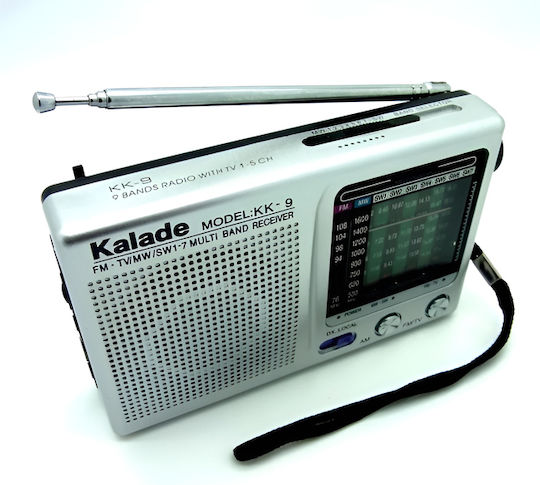 Audioline KK-9 Radio Portabil Reîncărcabil Argintiu