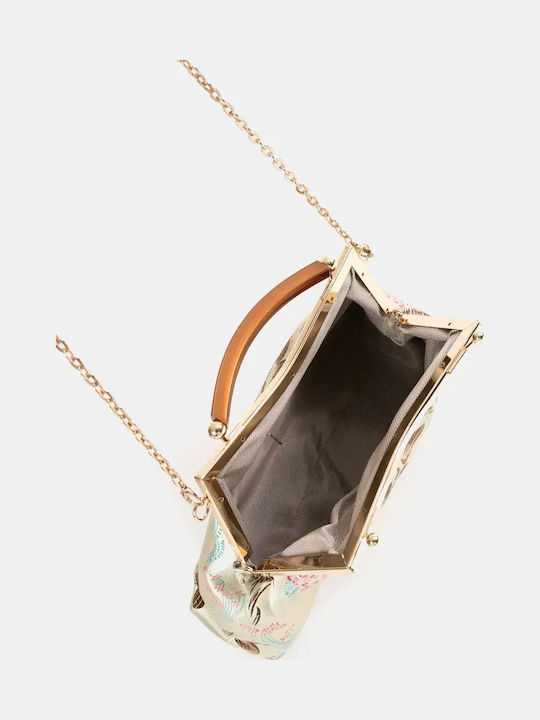 Women's Vintage Bag Flowers Greenish Greenish