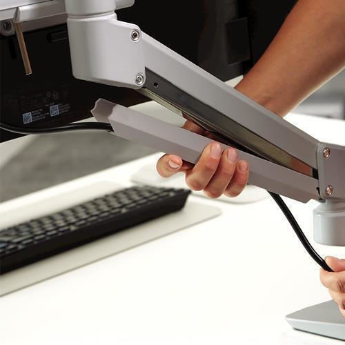 Fellowes Acc Arm Modular Desktop Stand for 2 Monitors up to 32" with Arm Silver