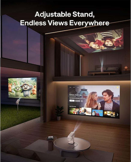 Aurzen Boom Air Mini Projector LCD Full HD LED Lamp with Wi-Fi and Built-in Speakers