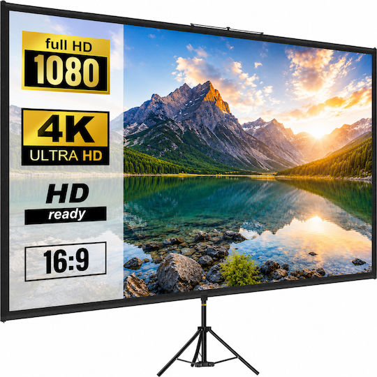 Οθόνη Προβολής Projector Δαπέδου με Λόγο Εικόνας 16:9 / 100"