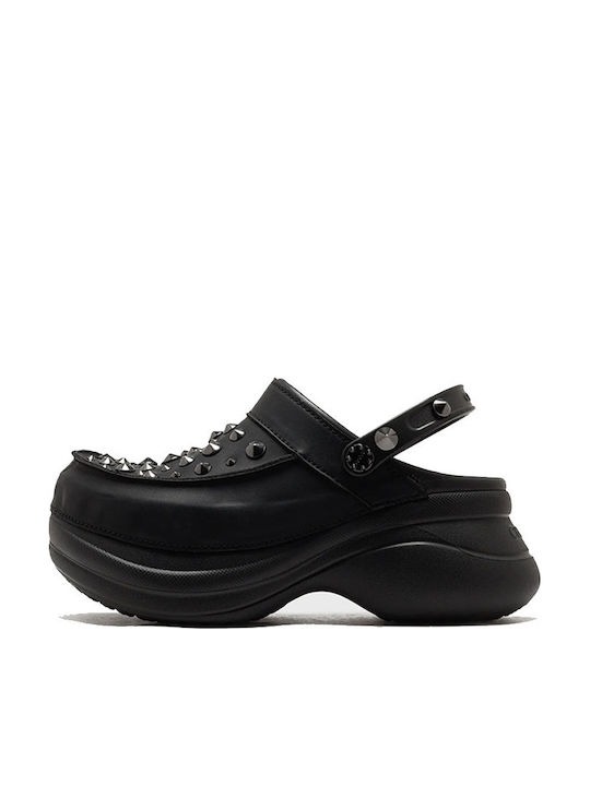 Crocs Bae Studded Γυναικεία Σαμπό Μαύρα Crocs Bae Studded Γυναικεία Σαμπό Μαύρα