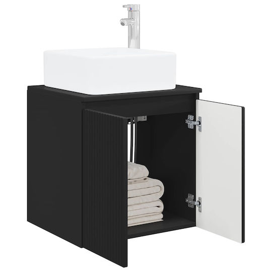 vidaXL Bathroom Vanity Unit Without Sink M53xD35xH63cm Black