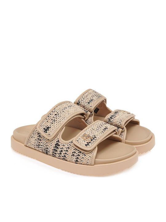 Tommy Hilfiger Flache Sandalen für Damen Flatforms Beigen