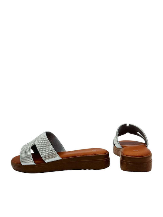 Women's Flat Silver Sandals