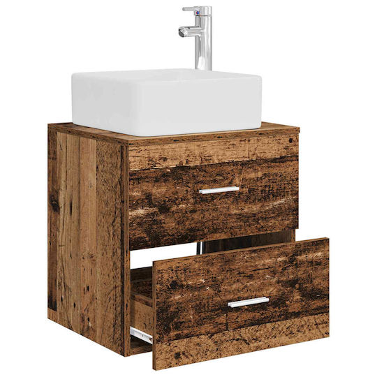 vidaXL Badezimmer Waschtisch-Einheit Ohne Waschbecken M53xB34.5xH63cm Alter Holz
