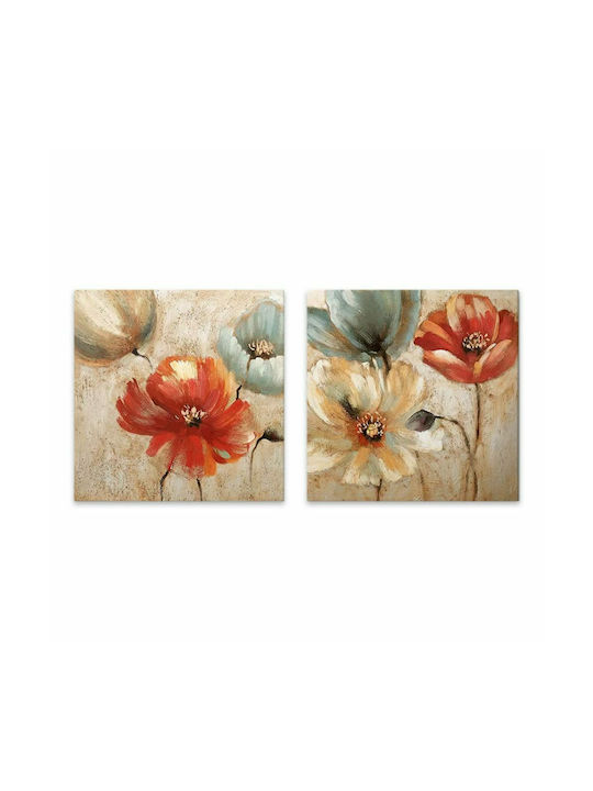 Megapap Flowers Πίνακας σε Καμβά 103x50cm
