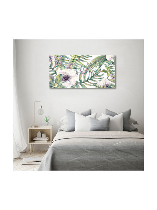Panou Pânză Living Decorațiune Zilnică Ferigi Flori 140x70 Cm