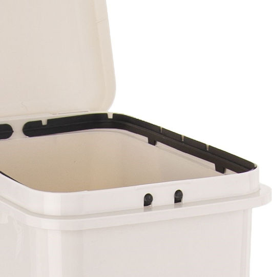 Orion Coș De Gunoi Din Plastic Alb 17.5lt