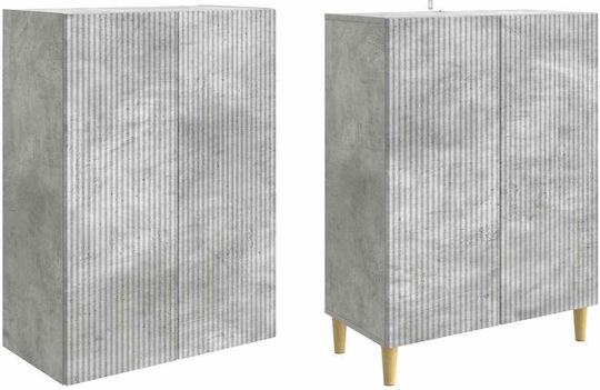 Βιβλιοθήκες Γκρι (2τμχ) 66x34.5x90εκ.