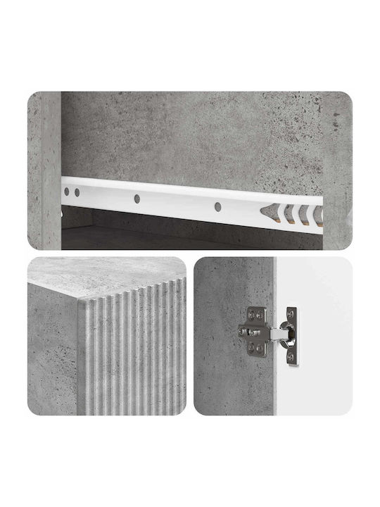 Gray Bookcases (2 Pieces) 66x34.5x95cm
