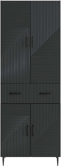Bibliothek Schwarz 66x34.5x89.5cm