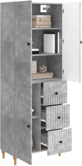 Bibliothek Grau 66x34,5x90cm