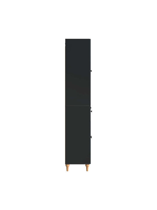 Βιβλιοθήκες Μαύρες (2τμχ) 66x34.5x90εκ.
