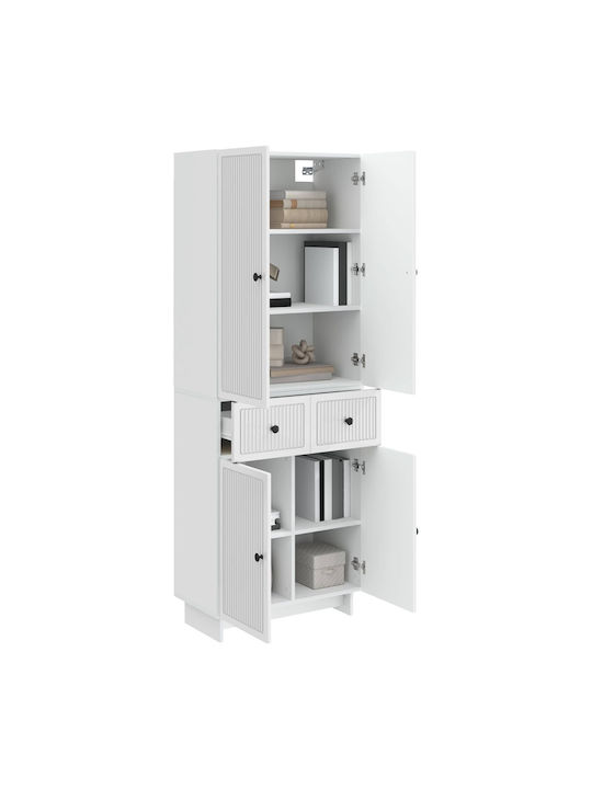 Библиотеки Бели (2 бр.) 66x34.5x90 см