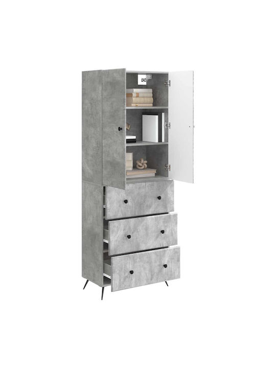 Gray Bookcases (2 Pieces) 66x34.5x90 cm