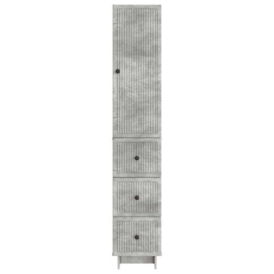 vidaXL Bathroom Column Cabinet Wall Hung M33xD34.5xH90cm Gray