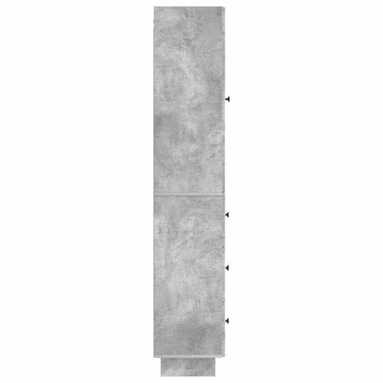 vidaXL Bathroom Column Cabinet Wall Hung M33xD34.5xH90cm Gray