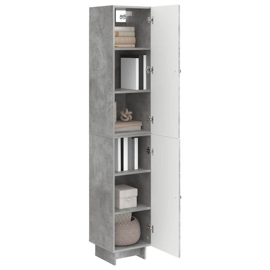 vidaXL Подова Колона За Баня 34.5x33x90см Сива