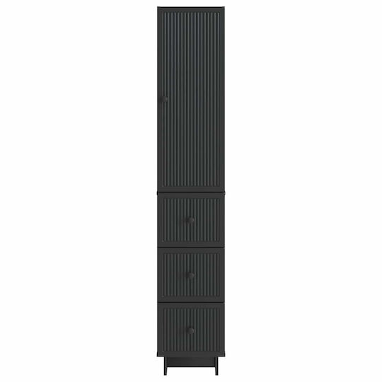 vidaXL Coloană De Baie De Perete M33xA34.5xÎ90cm Neagră