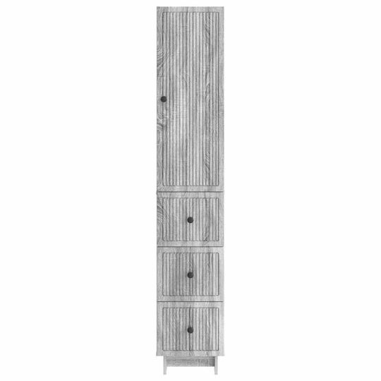 vidaXL Стенна Колона За Баня 33x34.5x90см Сива