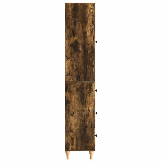 vidaXL Στήλη Μπάνιου Τοίχου Μ33xΒ34.5xΥ90cm Καφέ