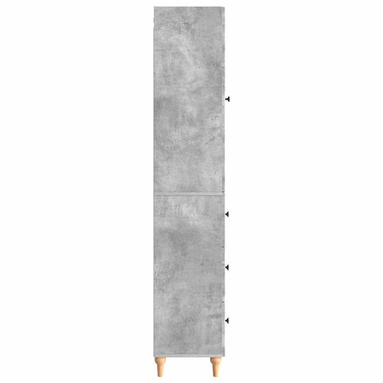 vidaXL Bathroom Column Cabinet Wall Hung M33xD34.5xH90cm Gray