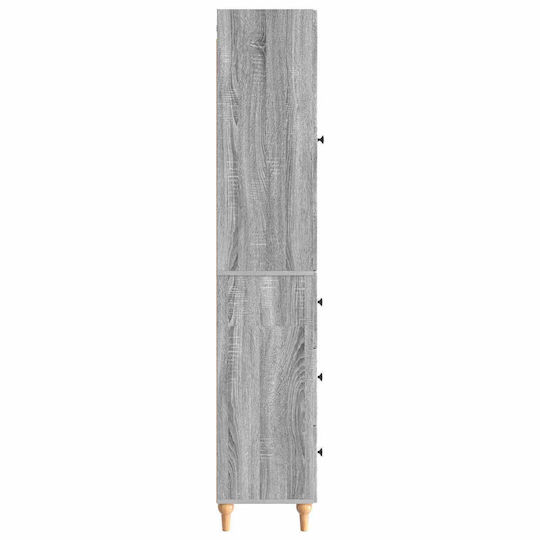 vidaXL Στήλη Μπάνιου Τοίχου Μ33xΒ34.5xΥ90cm Γκρι
