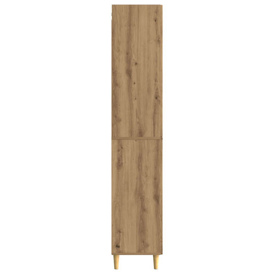 vidaXL Bathroom Column Cabinet Wall Hung M33xD34.5xH90cm Brown