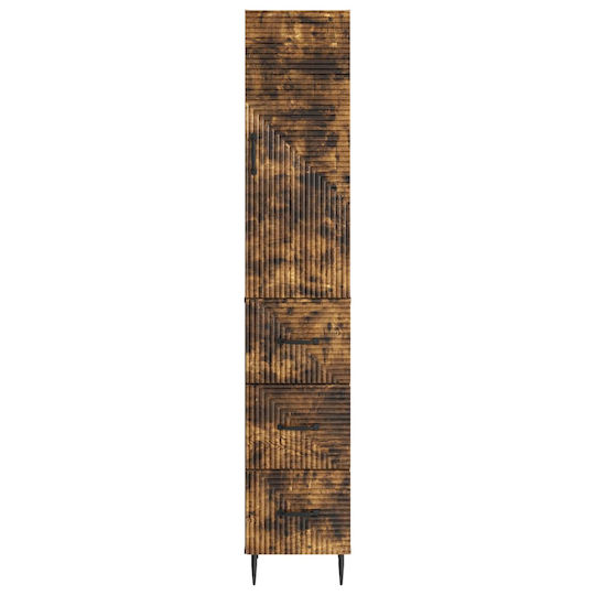 vidaXL Bathroom Column Cabinet Wall Hung M33xD34.5xH90cm Brown