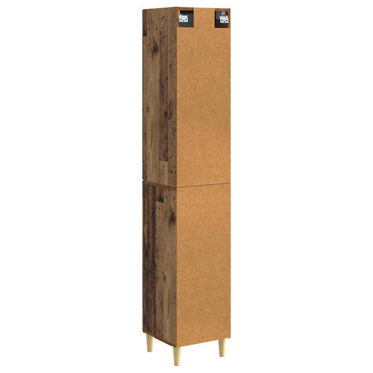 vidaXL Bathroom Column Cabinet Wall Hung M33xL34.5xH90cm Brown