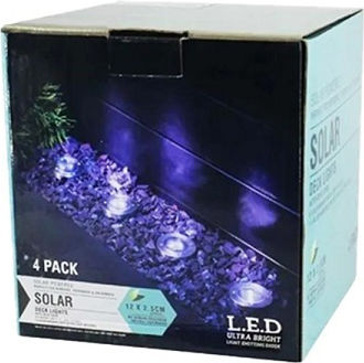 Set of 4 Spiked Solar Lights with Photocell