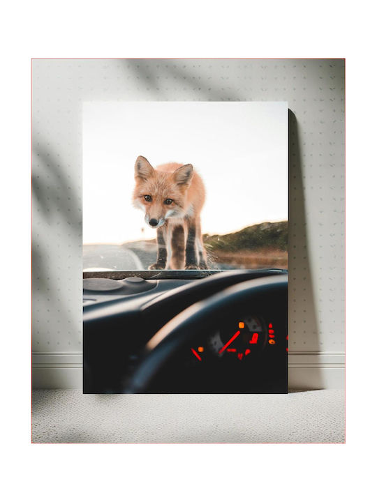 Gemälde Fuchs auf Armaturenbrett 115x170
